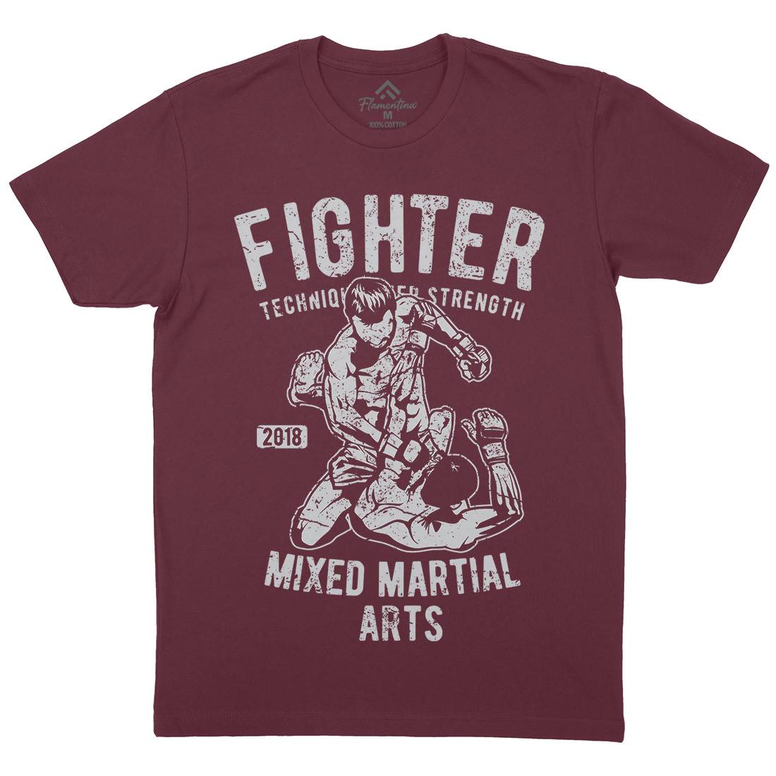 Fighter Mens Organic Crew Neck T-Shirt Sport A654