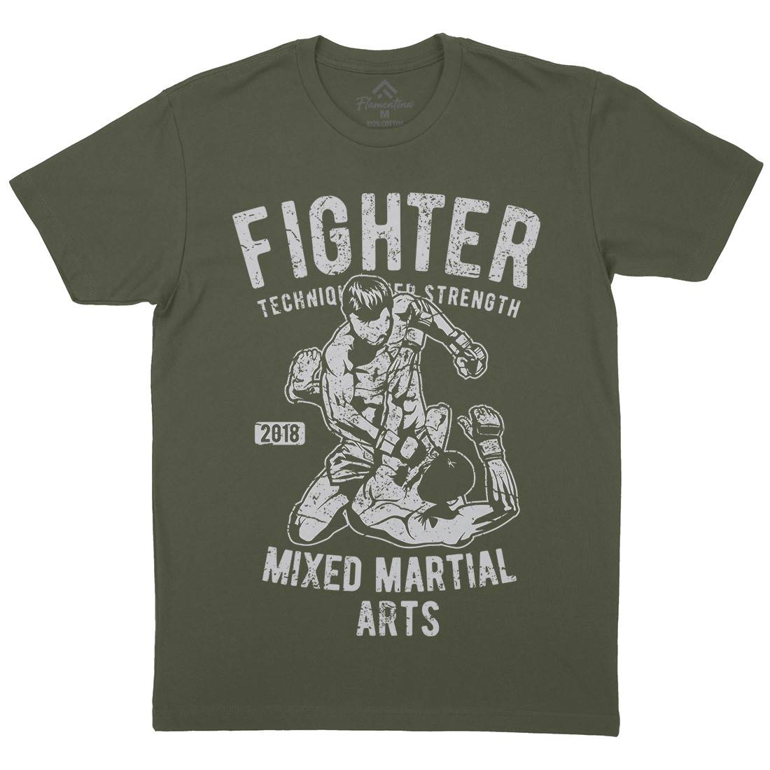Fighter Mens Organic Crew Neck T-Shirt Sport A654