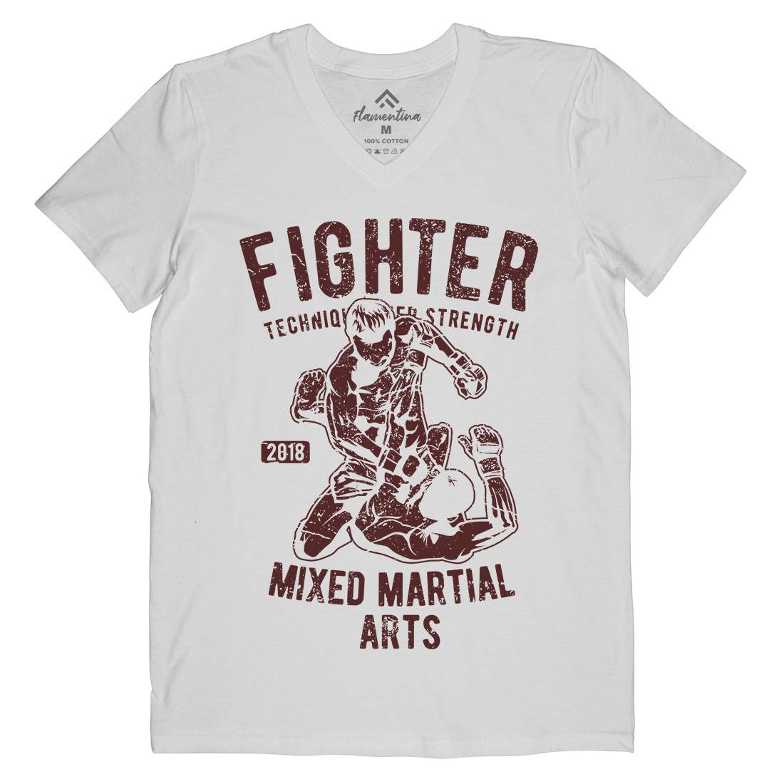 Fighter Mens V-Neck T-Shirt Sport A654