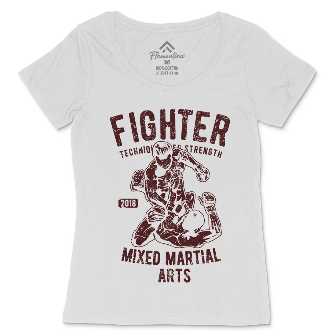 Fighter Womens Scoop Neck T-Shirt Sport A654