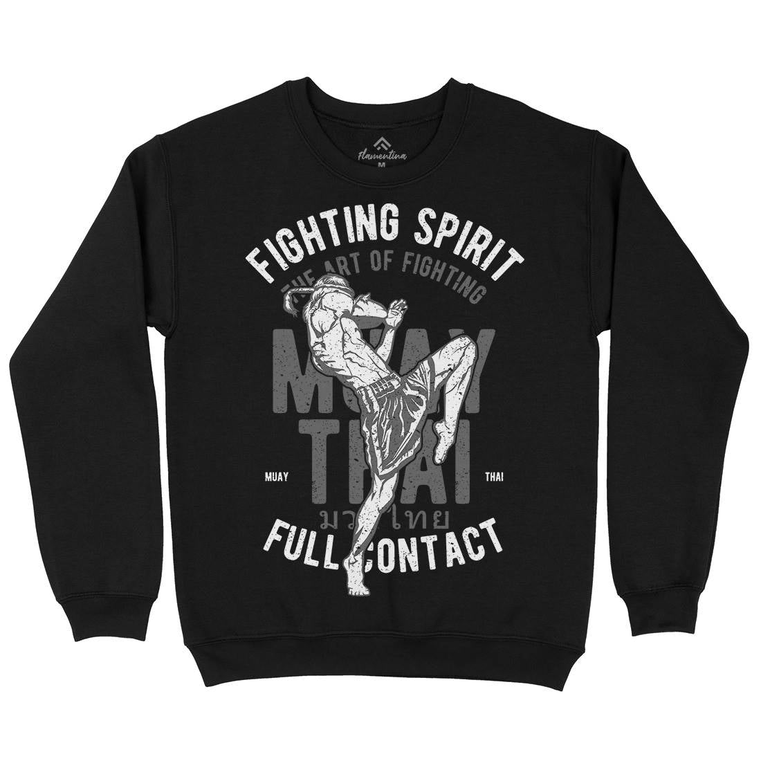 Fighting Spirit Mens Crew Neck Sweatshirt Sport A655