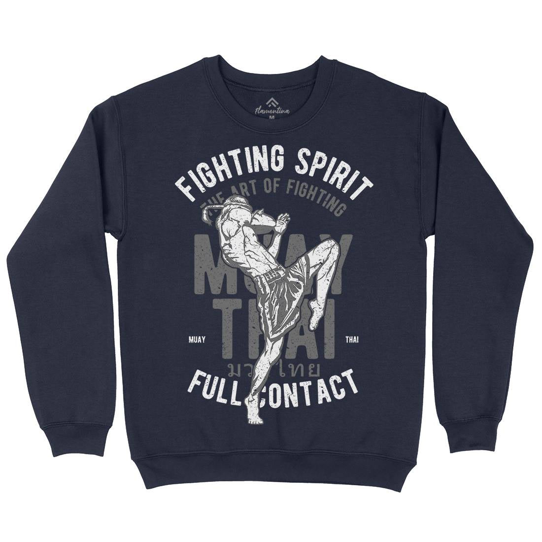 Fighting Spirit Mens Crew Neck Sweatshirt Sport A655