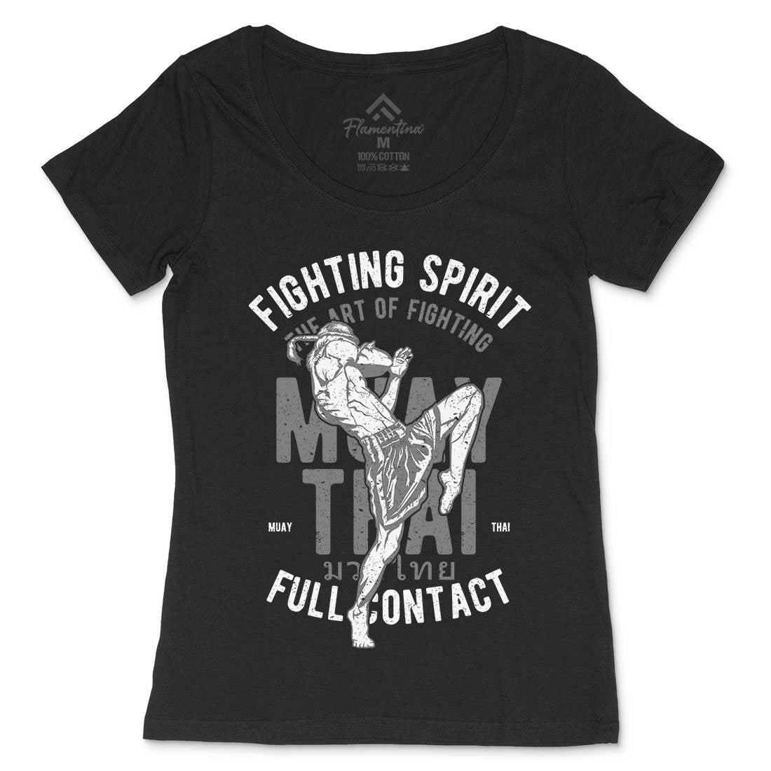 Fighting Spirit Womens Scoop Neck T-Shirt Sport A655