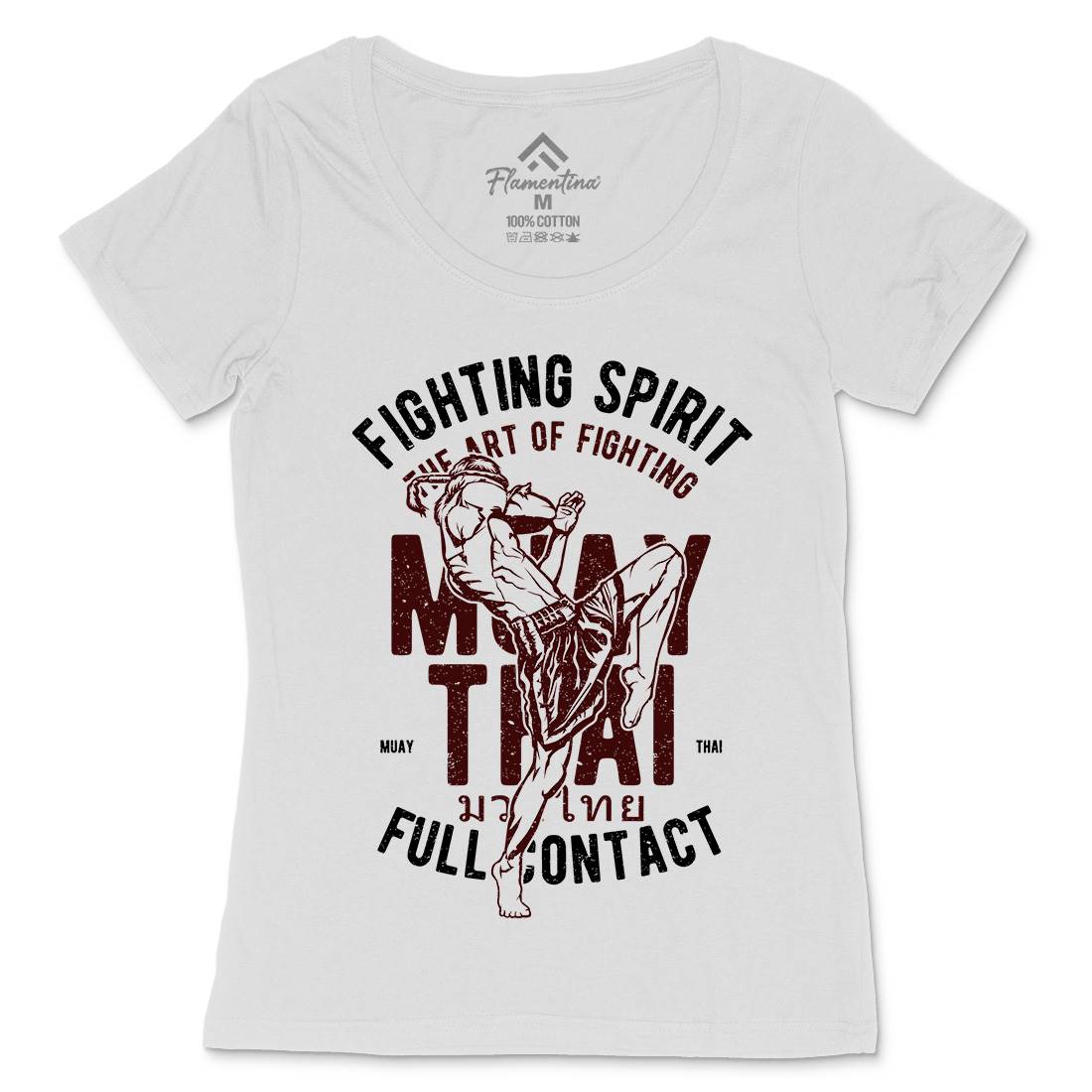 Fighting Spirit Womens Scoop Neck T-Shirt Sport A655