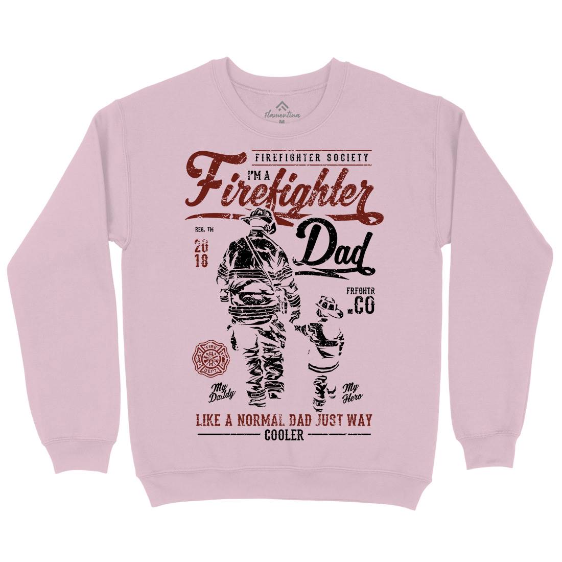 Dad Kids Crew Neck Sweatshirt Firefighters A657