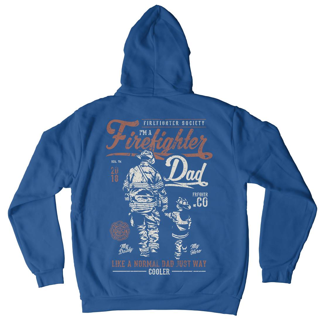 Dad Kids Crew Neck Hoodie Firefighters A657