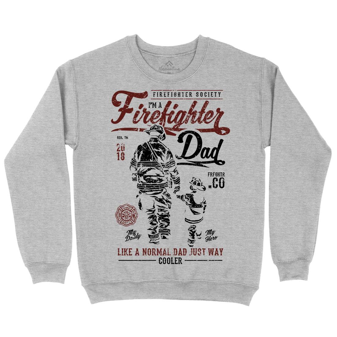 Dad Mens Crew Neck Sweatshirt Firefighters A657