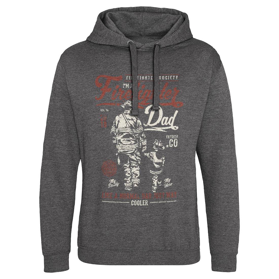 Dad Mens Hoodie Without Pocket Firefighters A657
