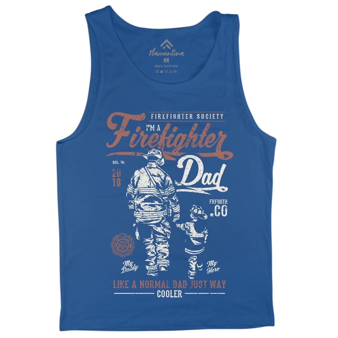 Dad Mens Tank Top Vest Firefighters A657