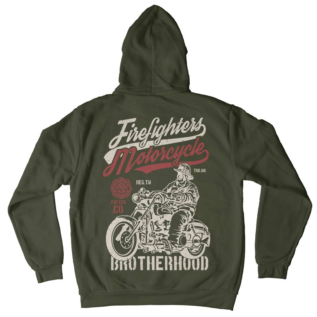 Motorcycle Kids Crew Neck Hoodie Firefighters A658