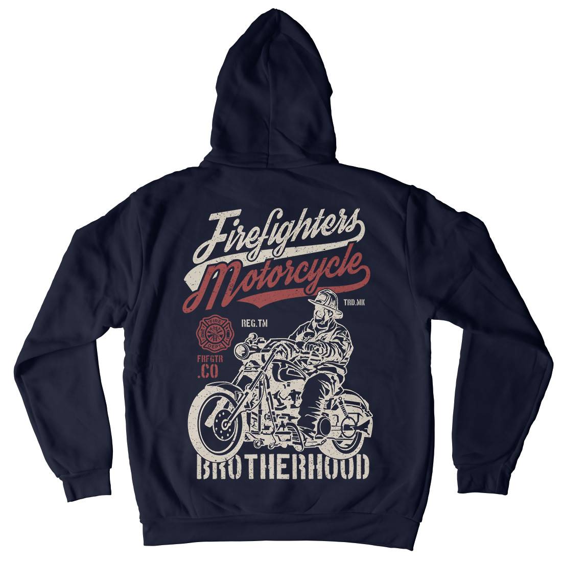 Motorcycle Kids Crew Neck Hoodie Firefighters A658