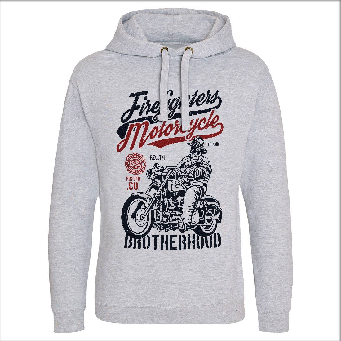 Motorcycle Mens Hoodie Without Pocket Firefighters A658