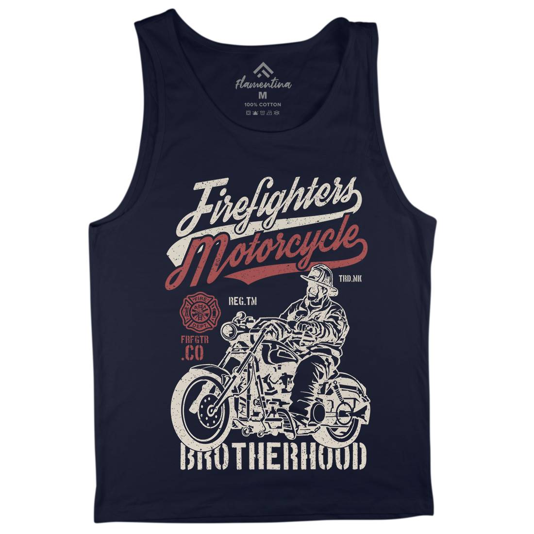 Motorcycle Mens Tank Top Vest Firefighters A658