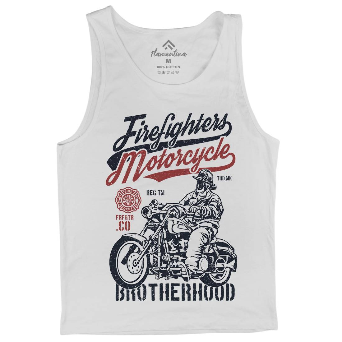 Motorcycle Mens Tank Top Vest Firefighters A658