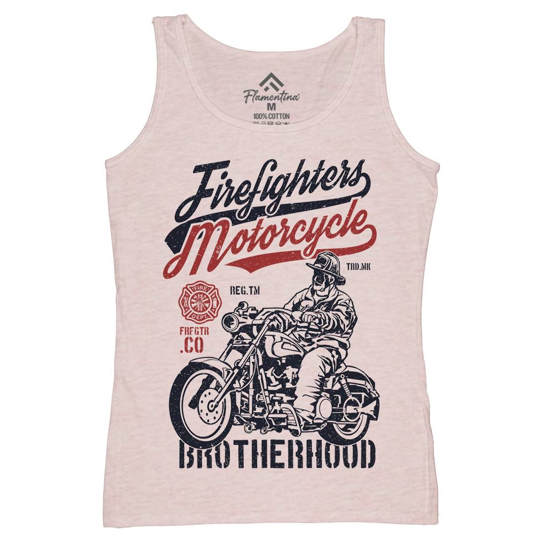Motorcycle Womens Organic Tank Top Vest Firefighters A658