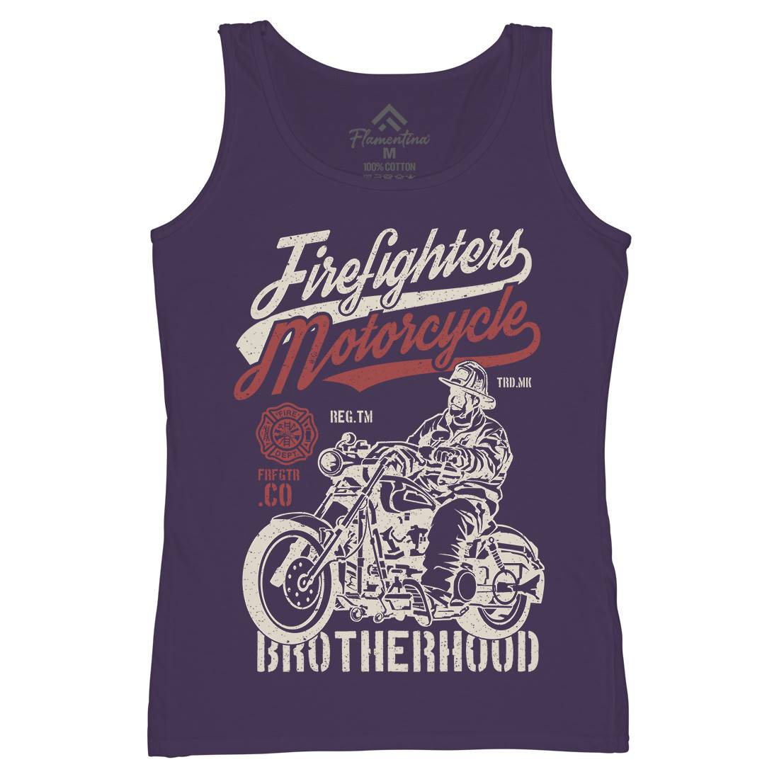 Motorcycle Womens Organic Tank Top Vest Firefighters A658