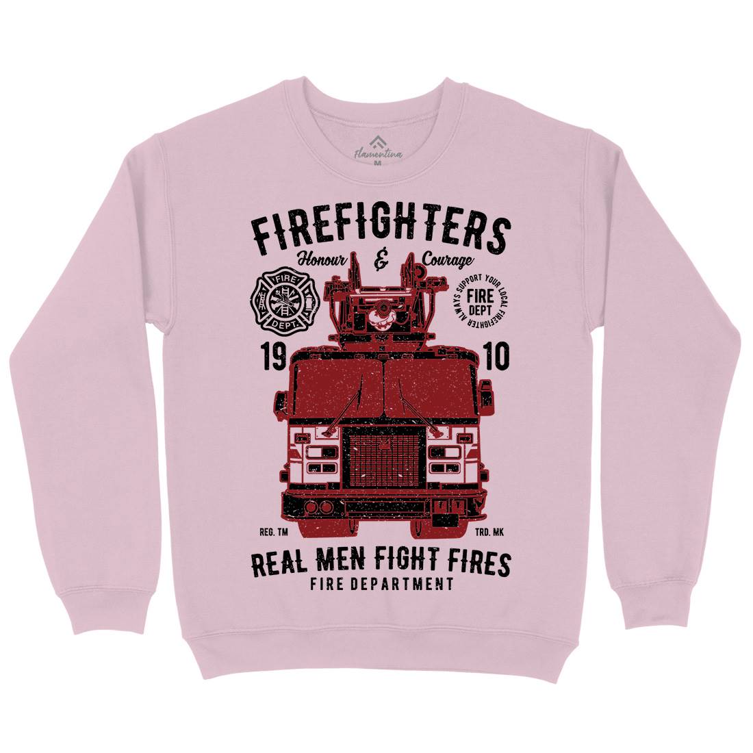 Firefighters Truck Kids Crew Neck Sweatshirt Firefighters A659