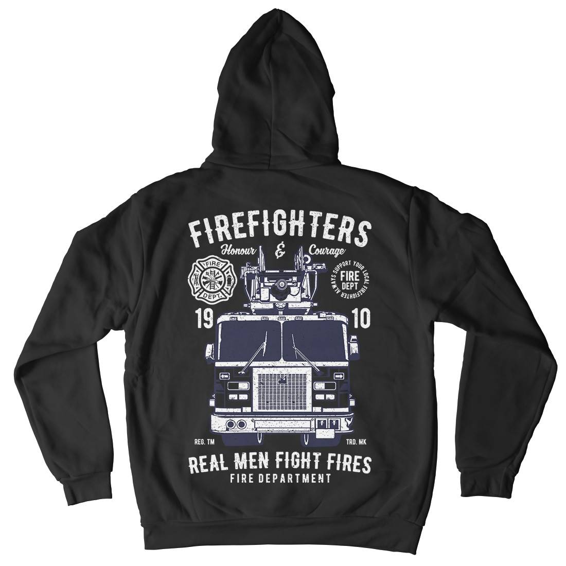 Firefighters Truck Kids Crew Neck Hoodie Firefighters A659