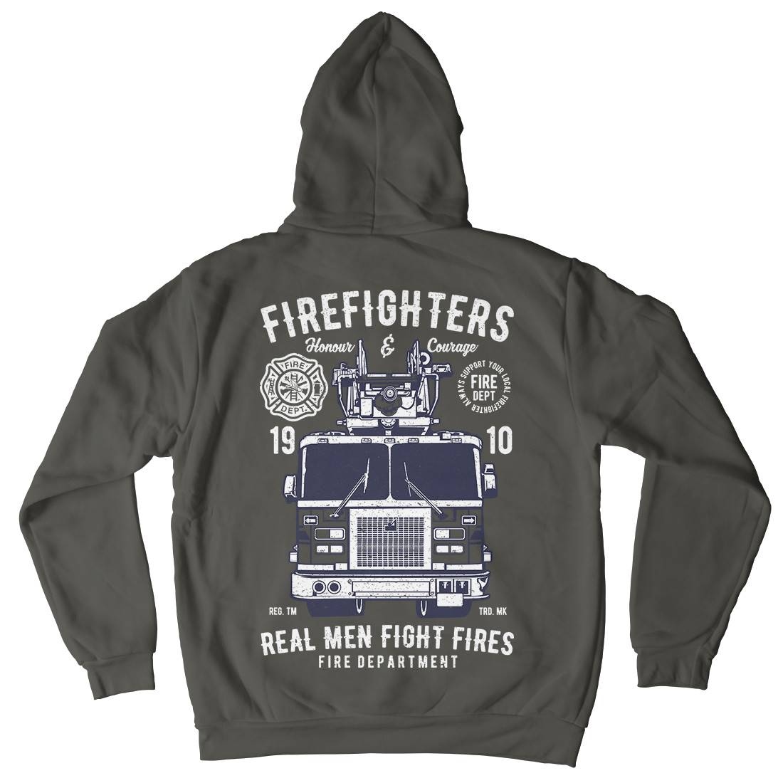 Firefighters Truck Kids Crew Neck Hoodie Firefighters A659