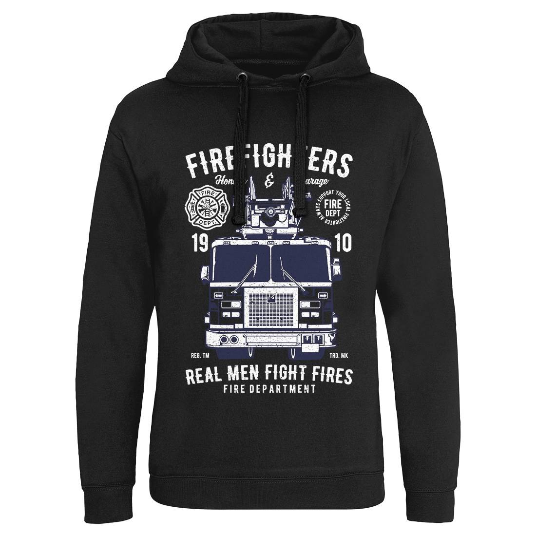 Firefighters Truck Mens Hoodie Without Pocket Firefighters A659