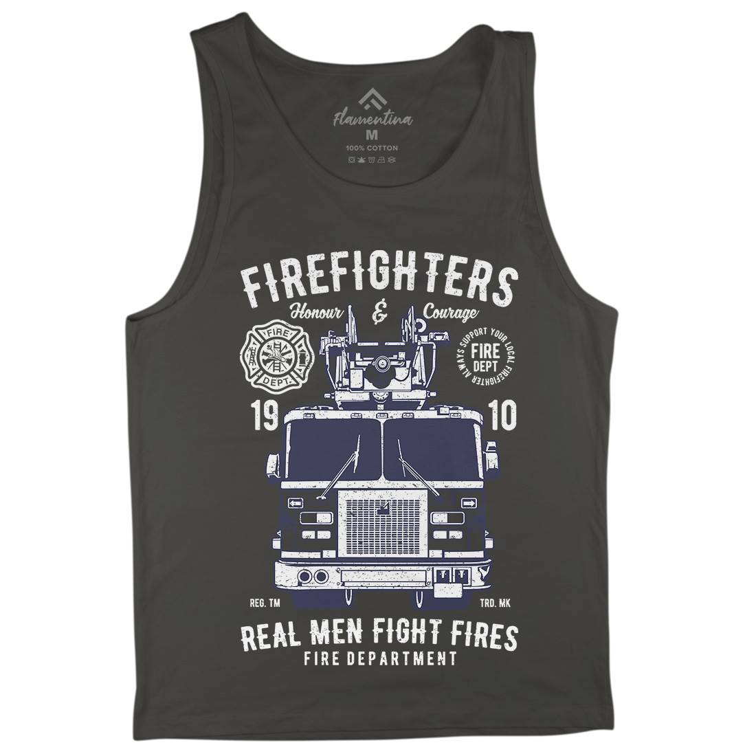 Firefighters Truck Mens Tank Top Vest Firefighters A659