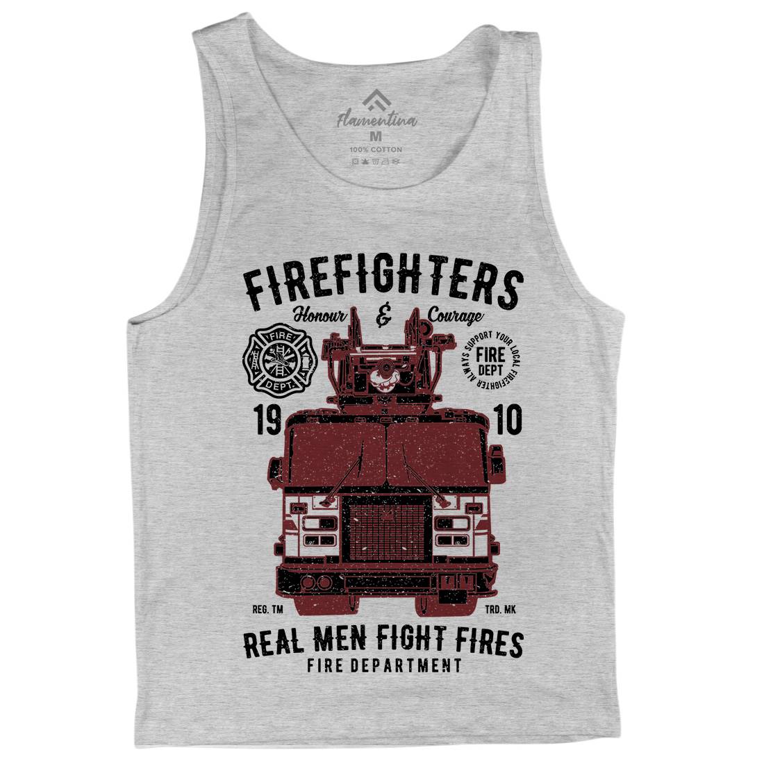 Firefighters Truck Mens Tank Top Vest Firefighters A659