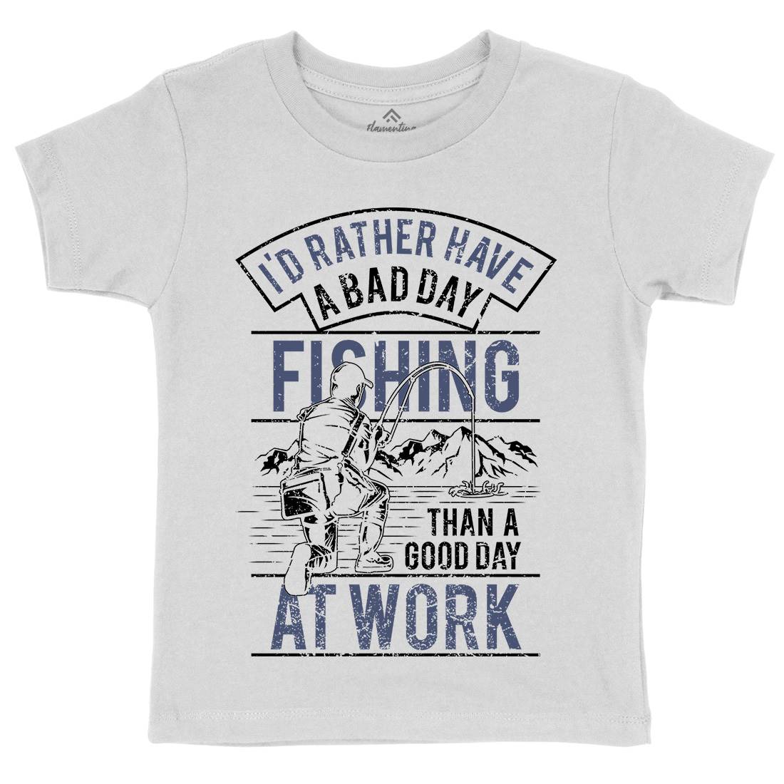 Gear Kids Organic Crew Neck T-Shirt Fishing A660