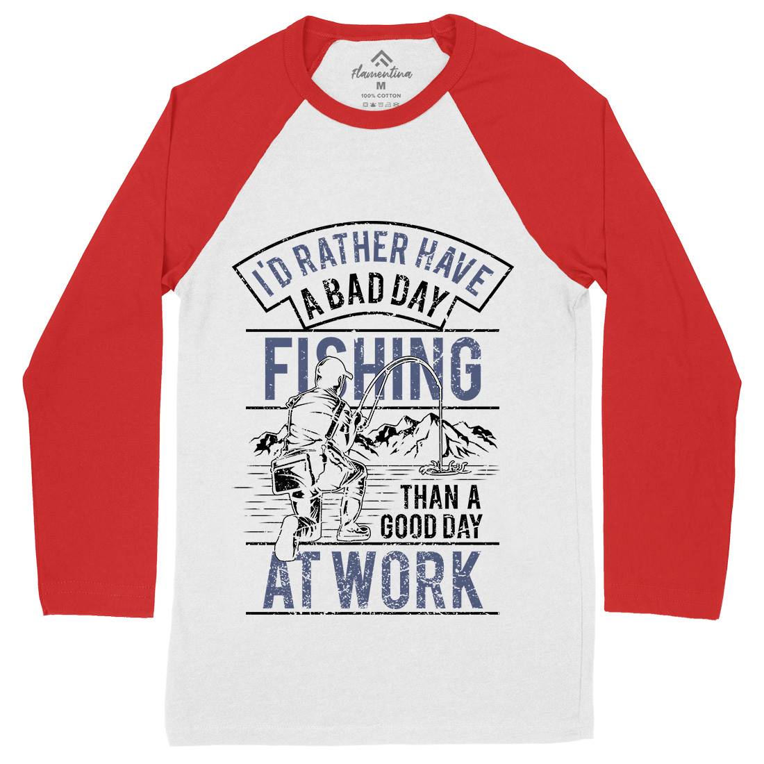 Gear Mens Long Sleeve Baseball T-Shirt Fishing A660