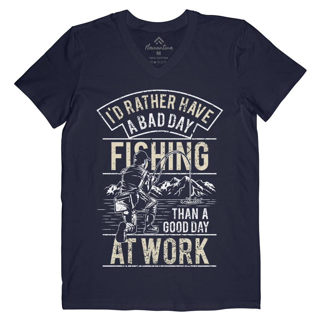 Gear Mens V-Neck T-Shirt Fishing A660
