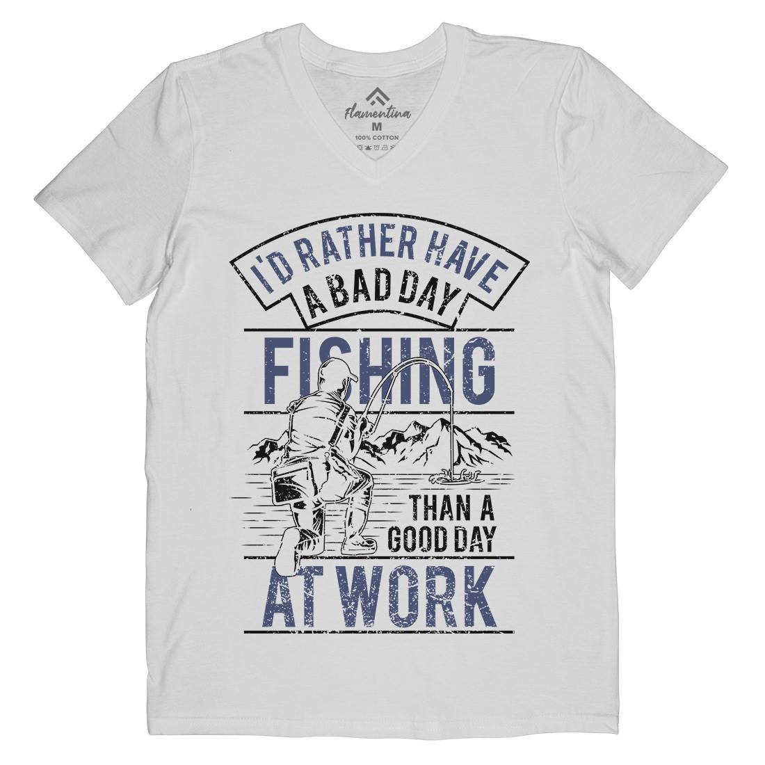 Gear Mens V-Neck T-Shirt Fishing A660
