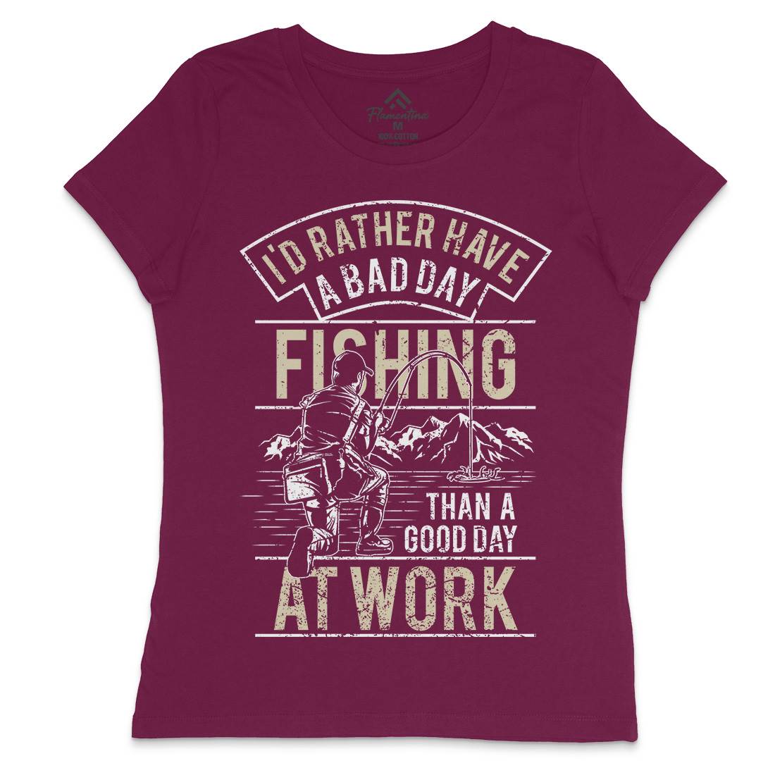 Gear Womens Crew Neck T-Shirt Fishing A660
