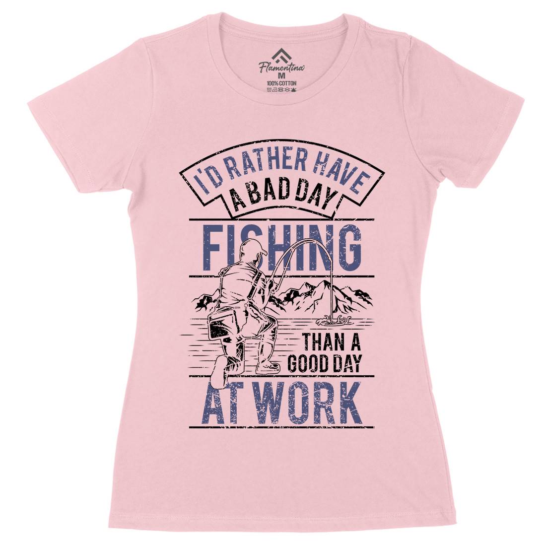 Gear Womens Organic Crew Neck T-Shirt Fishing A660
