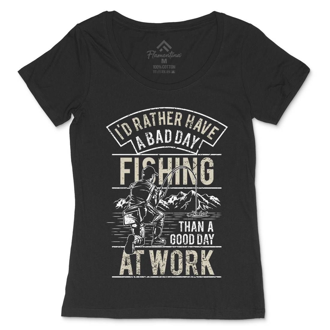 Gear Womens Scoop Neck T-Shirt Fishing A660