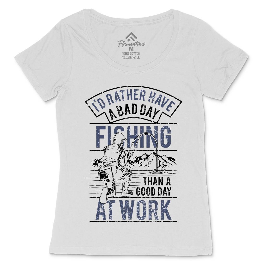 Gear Womens Scoop Neck T-Shirt Fishing A660