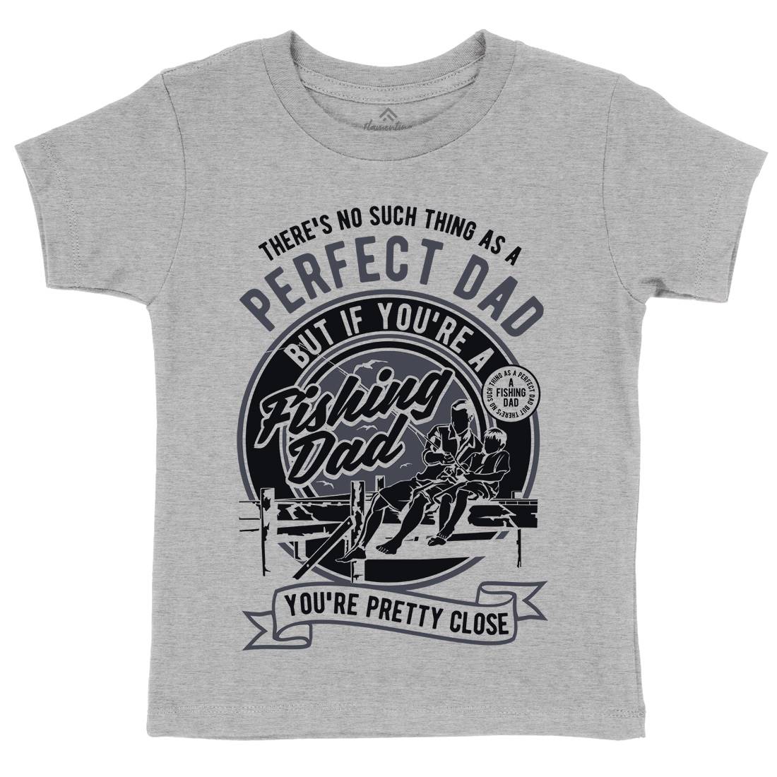 Dad Kids Crew Neck T-Shirt Fishing A661