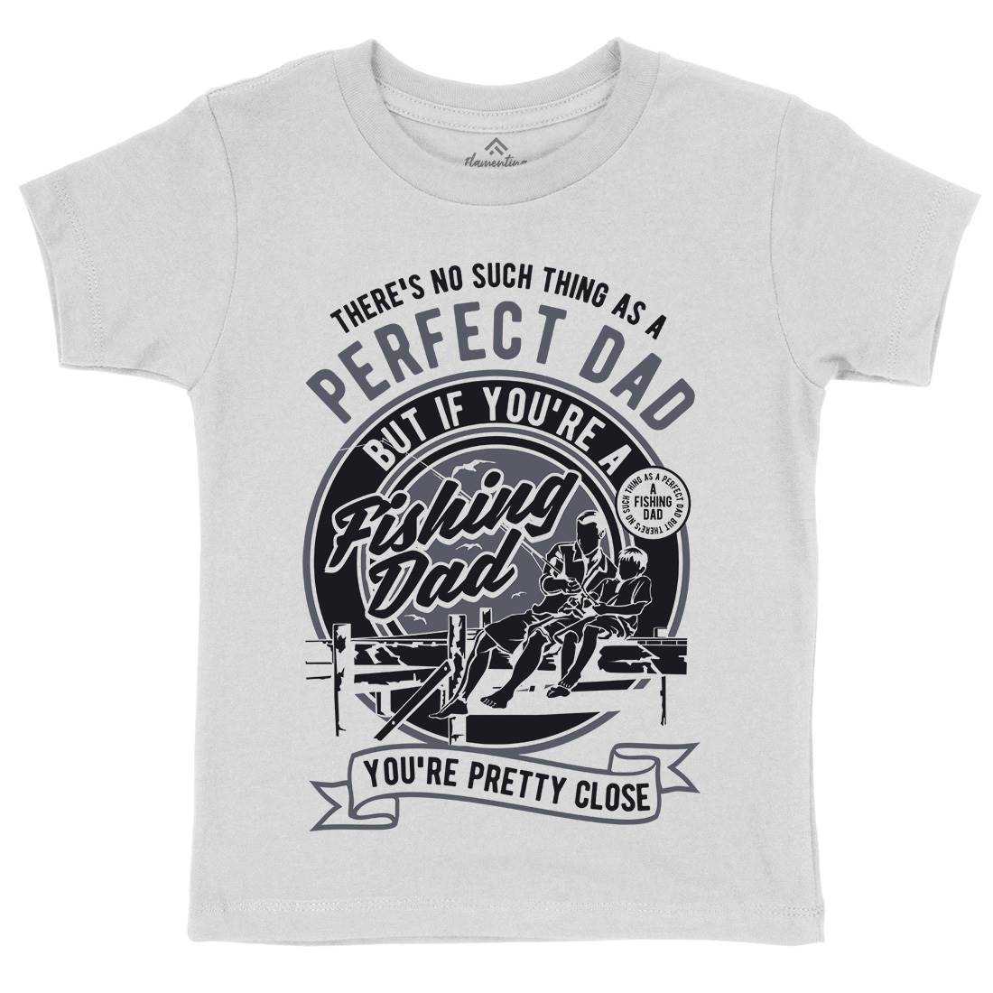 Dad Kids Organic Crew Neck T-Shirt Fishing A661