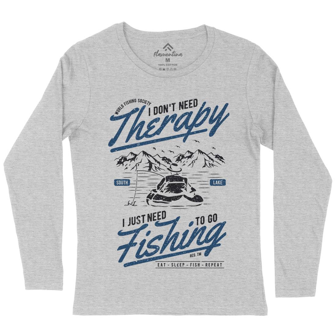 Therapy Womens Long Sleeve T-Shirt Fishing A662