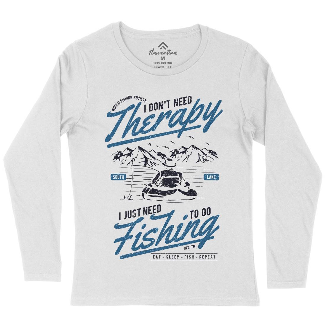 Therapy Womens Long Sleeve T-Shirt Fishing A662