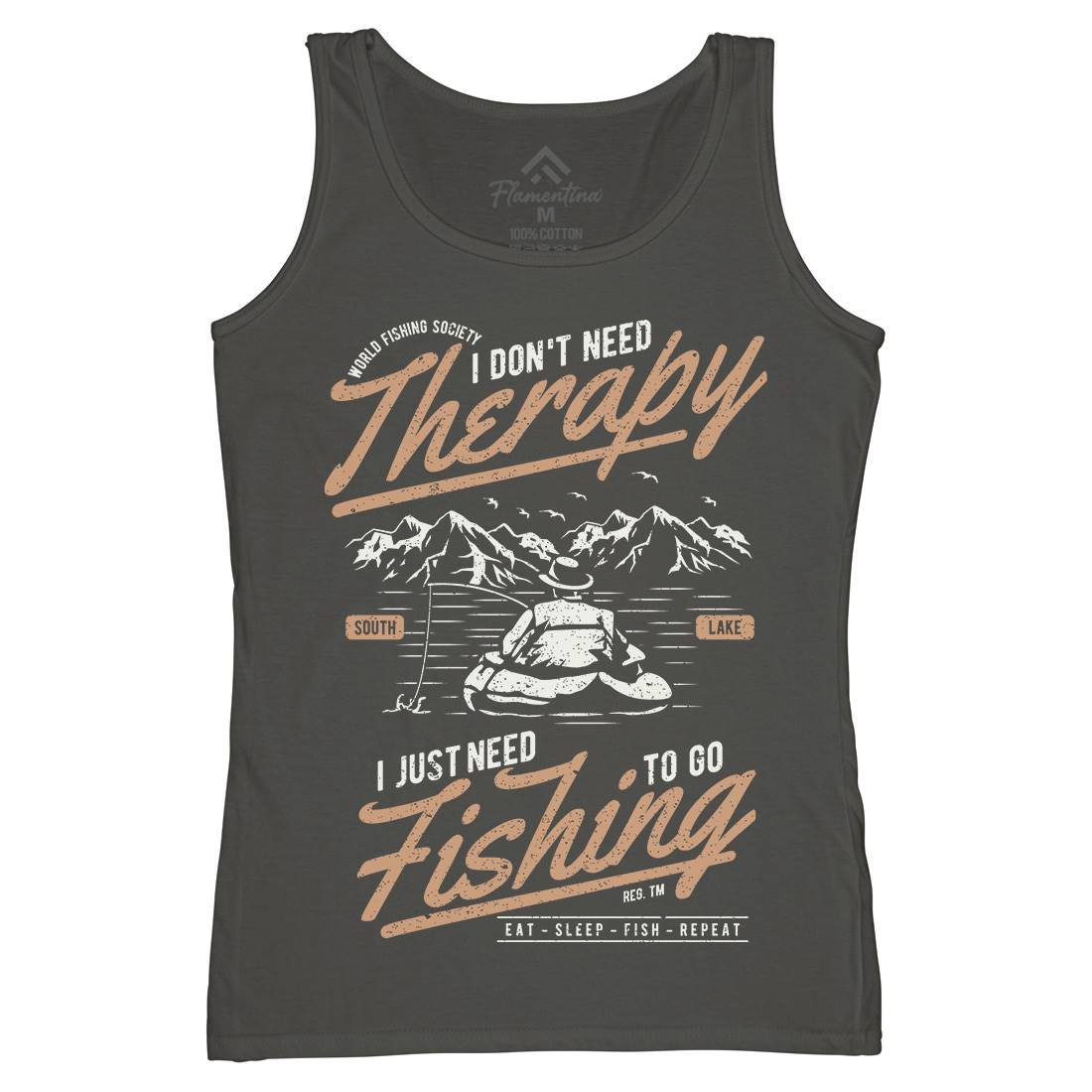 Therapy Womens Organic Tank Top Vest Fishing A662