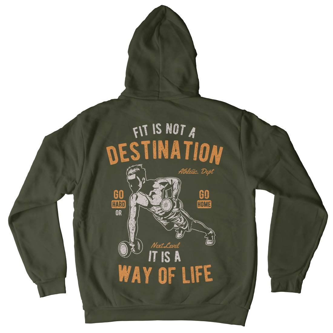 Fit Is Not A Destination Kids Crew Neck Hoodie Gym A663