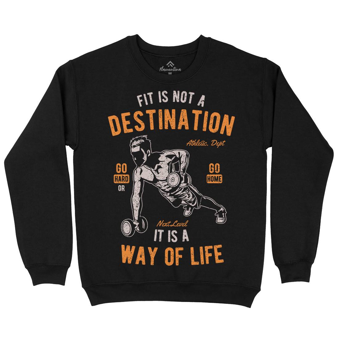 Fit Is Not A Destination Kids Crew Neck Sweatshirt Gym A663