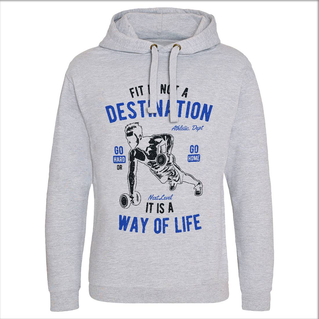 Fit Is Not A Destination Mens Hoodie Without Pocket Gym A663