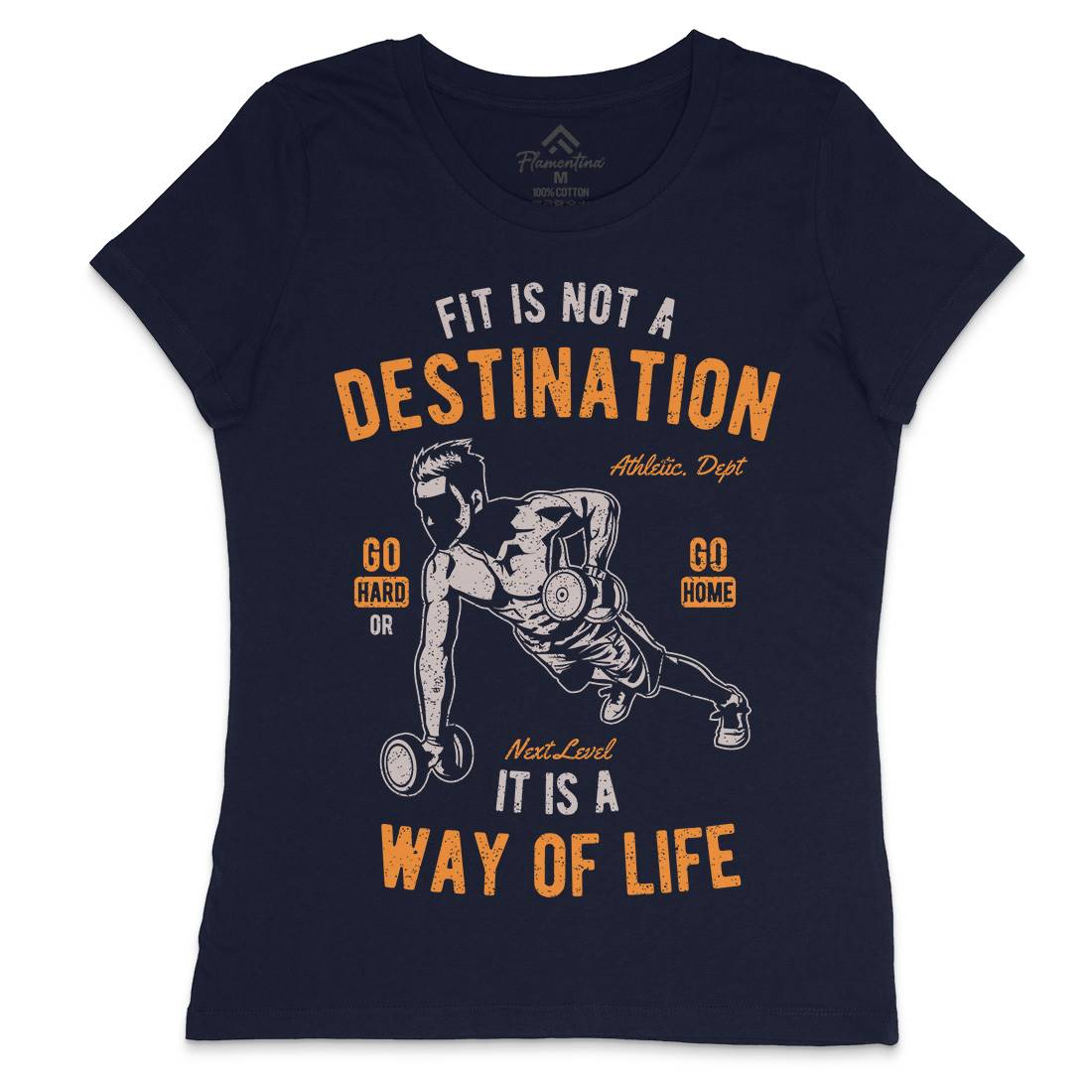 Fit Is Not A Destination Womens Crew Neck T-Shirt Gym A663
