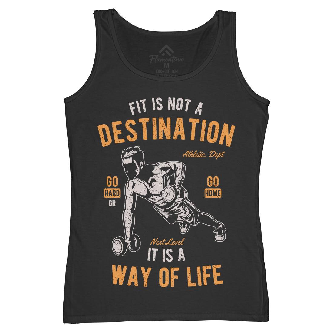 Fit Is Not A Destination Womens Organic Tank Top Vest Gym A663