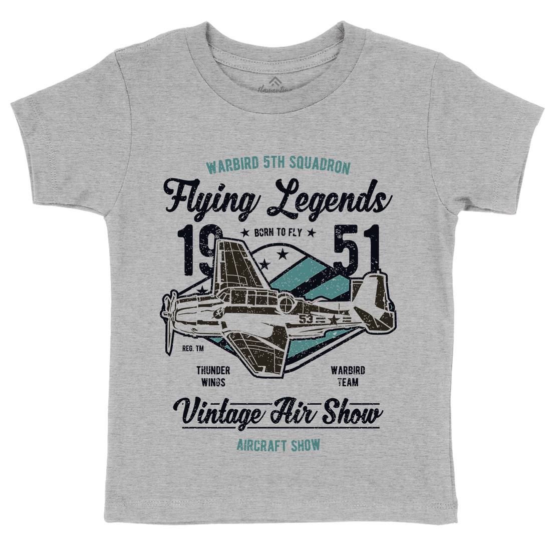 Flying Legends Kids Crew Neck T-Shirt Vehicles A664