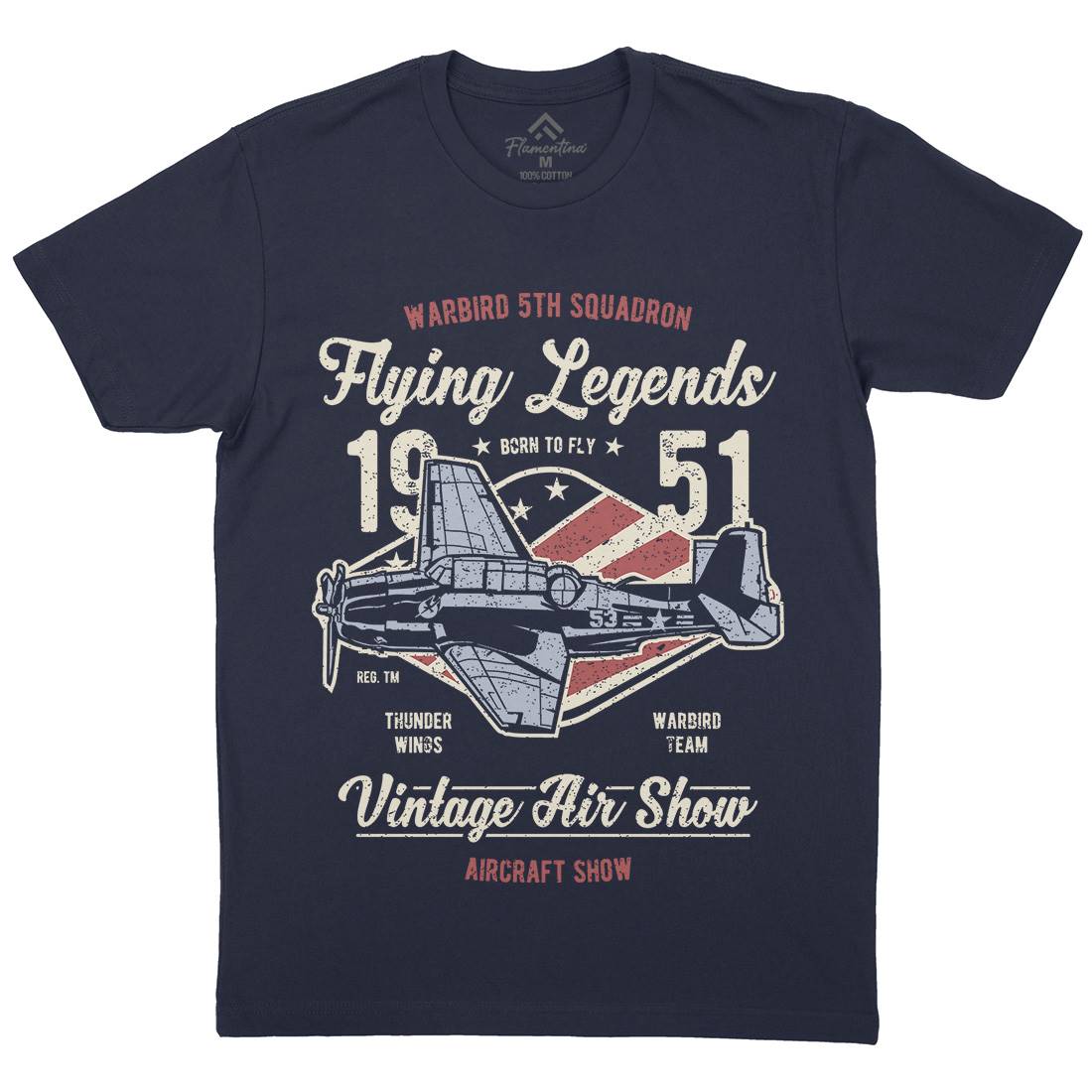 Flying Legends Mens Crew Neck T-Shirt Vehicles A664