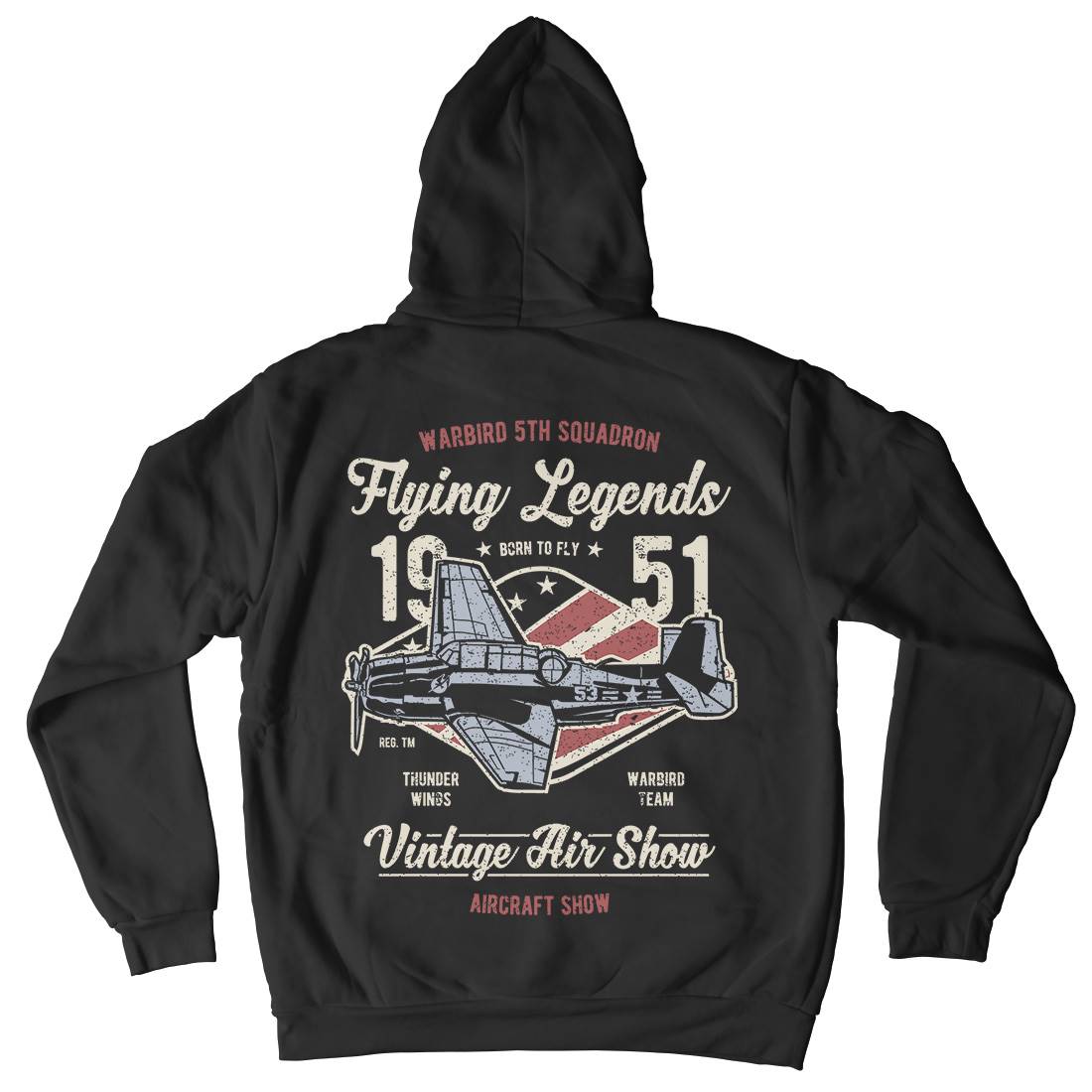 Flying Legends Mens Hoodie With Pocket Vehicles A664
