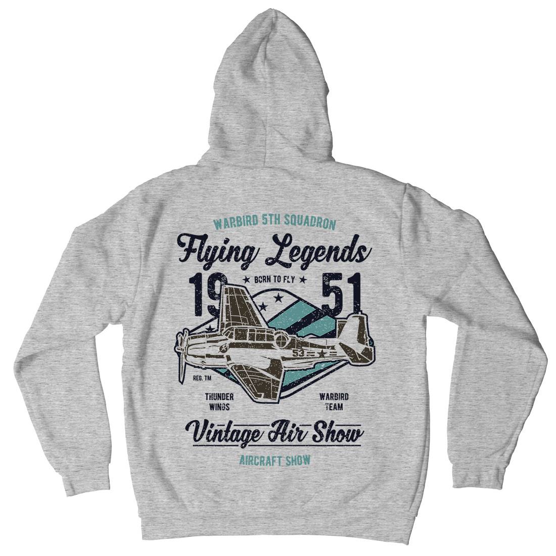 Flying Legends Mens Hoodie With Pocket Vehicles A664