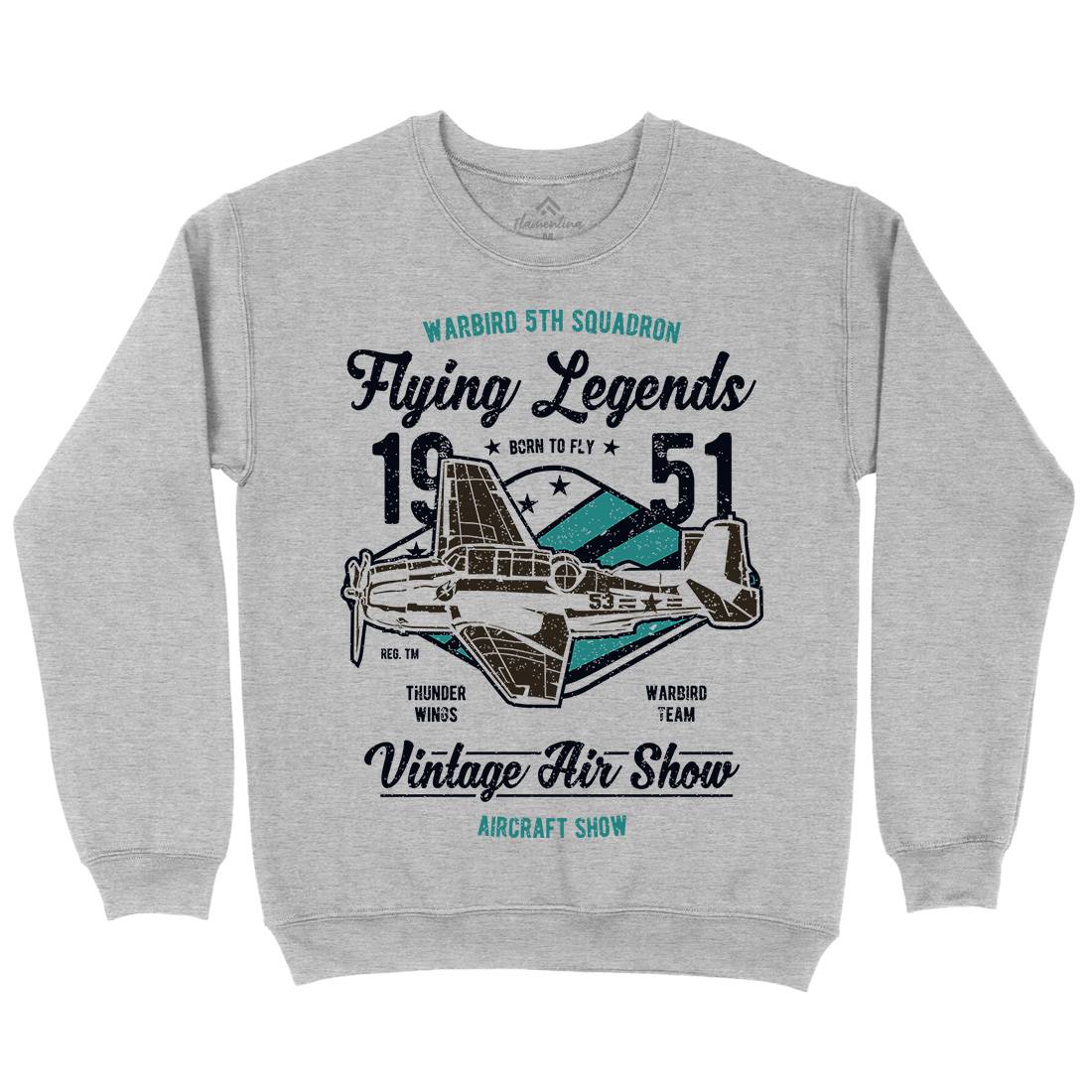 Flying Legends Kids Crew Neck Sweatshirt Vehicles A664