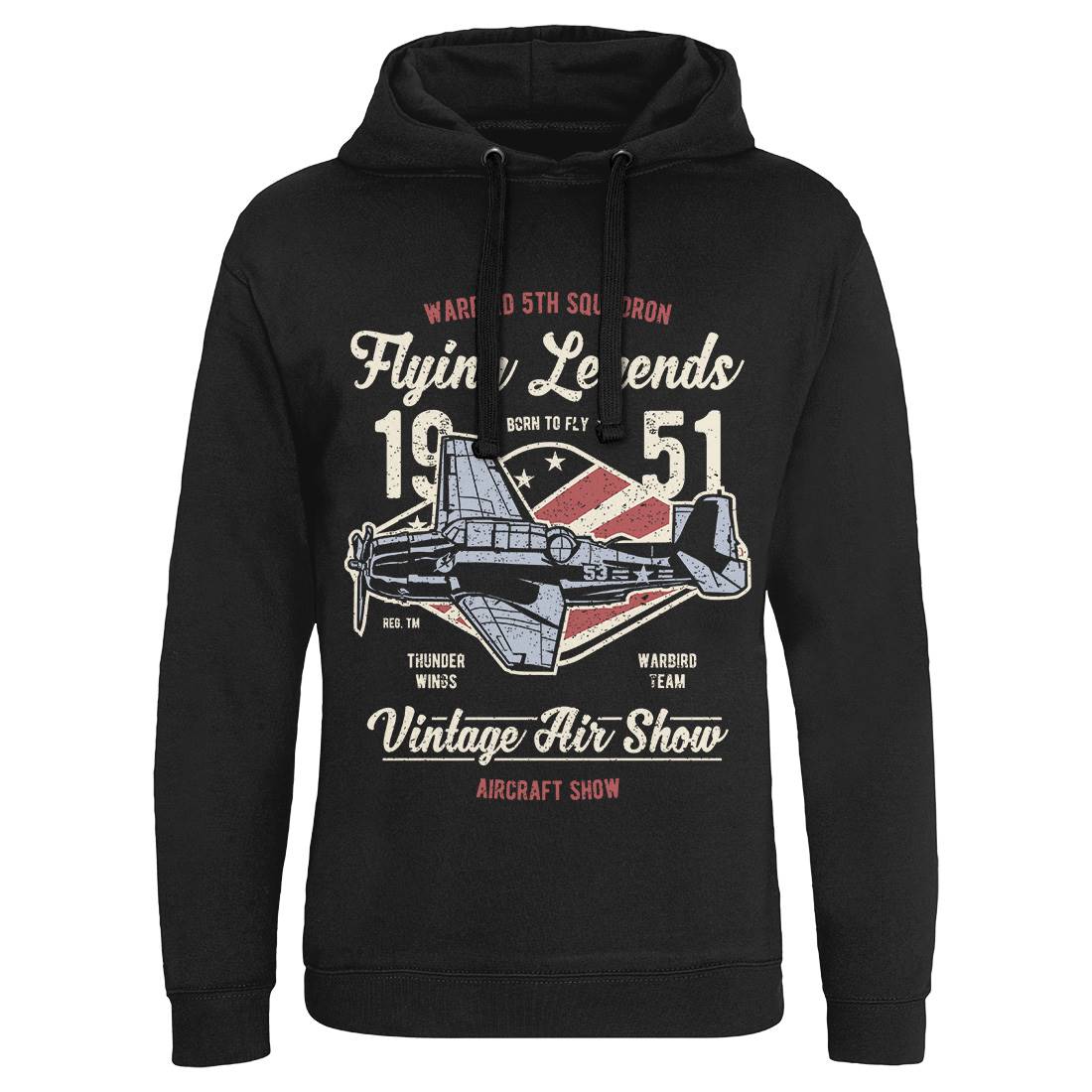 Flying Legends Mens Hoodie Without Pocket Vehicles A664